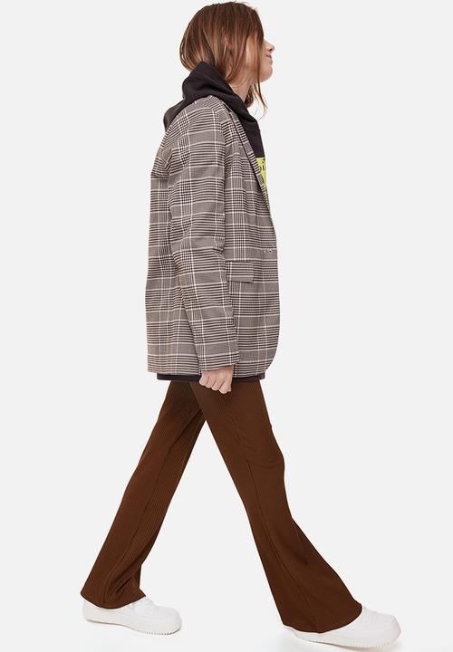 H&M - Flared ribbed leggings - brown