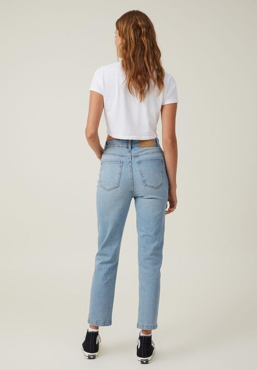Cotton On - Stretch Mom Jean - Sea Blue