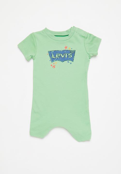Levi’s® - Lvb doodle logo 2 pack romper - oat milk heather