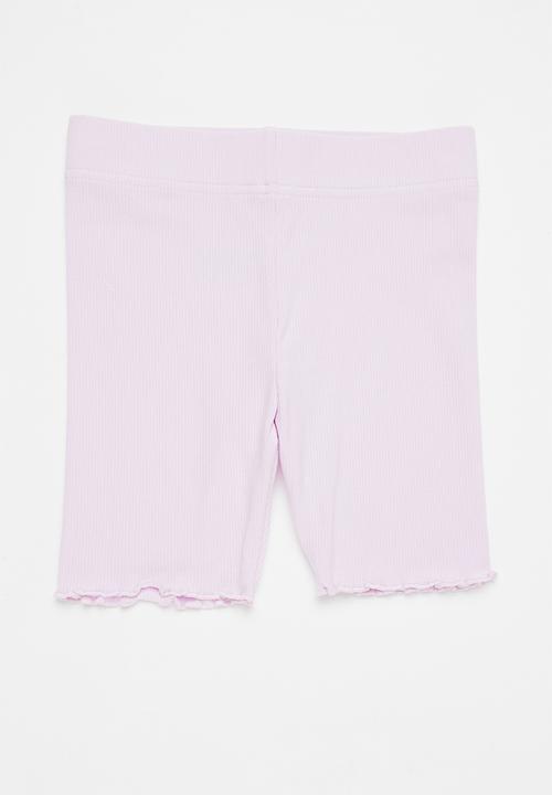 Cotton On - Girls multipack bike shorts 2 pack - pale violet / lilac drop gingham