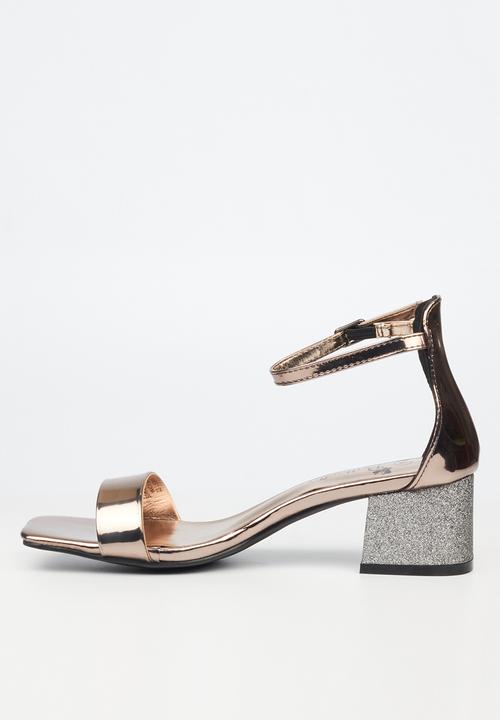 Butterfly Feet - Shimmer 1 block heel - pewter