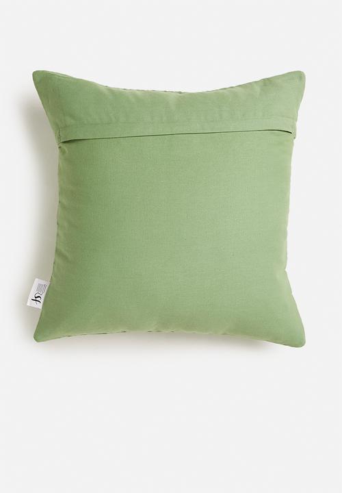 Sixth Floor - Gadello embroidered cushion cover - mint