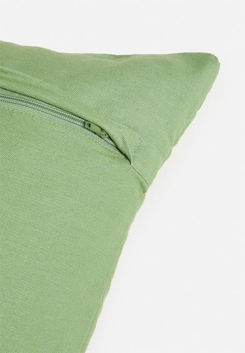 Sixth Floor - Gadello embroidered cushion cover - mint