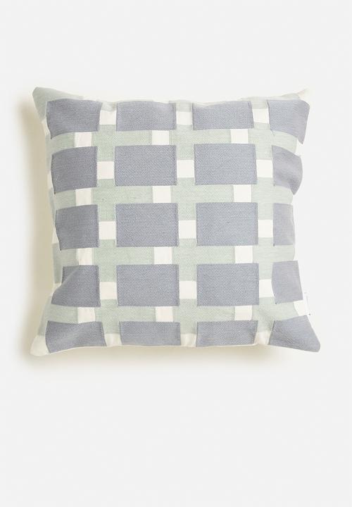 Graham woven cushion cover- blue
