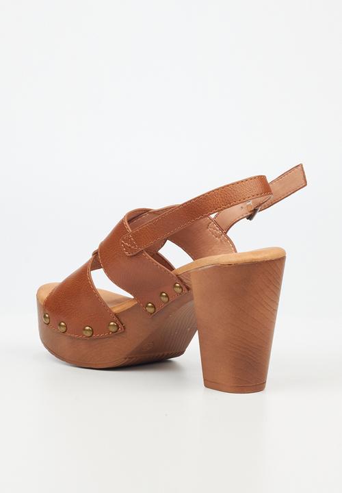Butterfly Feet - Kayla 4 Block Heel - Tan