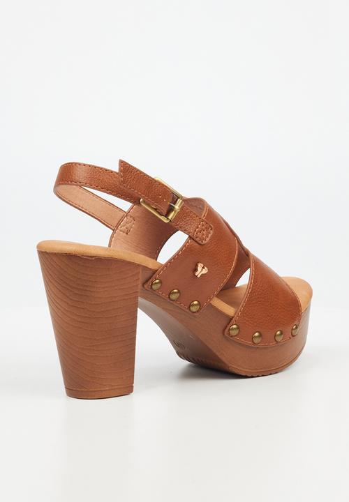Butterfly Feet - Kayla 4 Block Heel - Tan