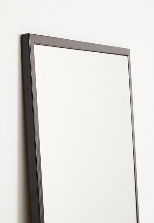 Native Decor - Stand tall rectangle mirror - black