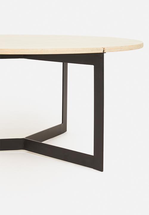 Native Decor - Round nested side tables - black