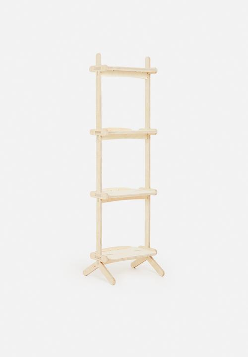 Native Decor - Splayed 4-tier shelf - natural