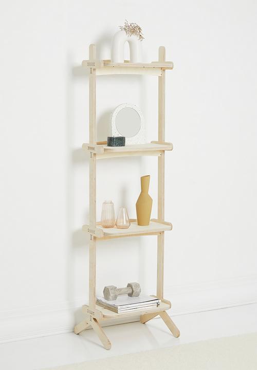 Native Decor - Splayed 4-tier shelf - natural