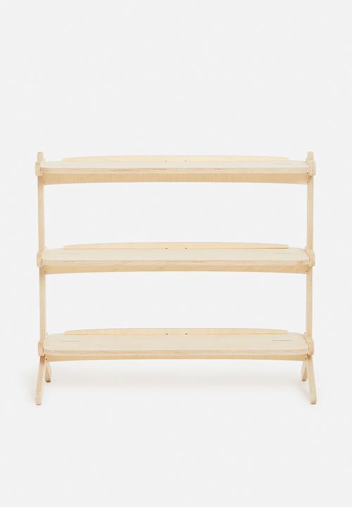 Native Decor - Splayed 3-tier shelf - natural
