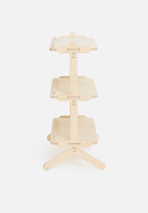 Native Decor - Splayed 3-tier shelf - natural