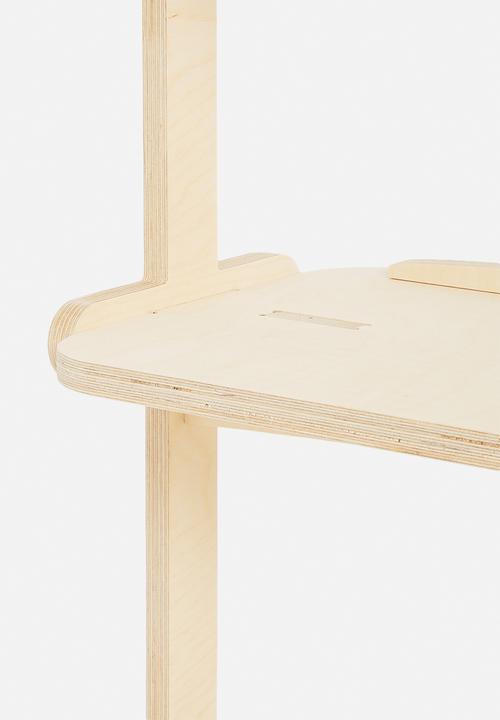 Native Decor - Splayed 3-tier shelf - natural