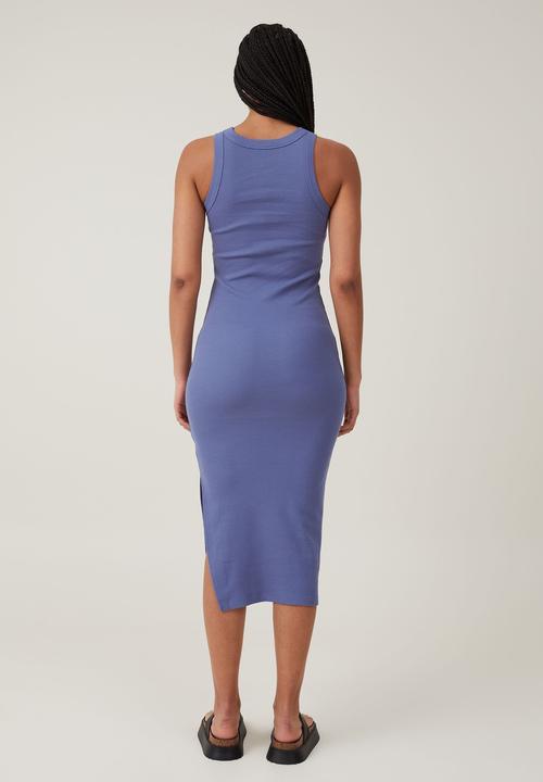 Cotton On - Rib racer midi dress - marine blue