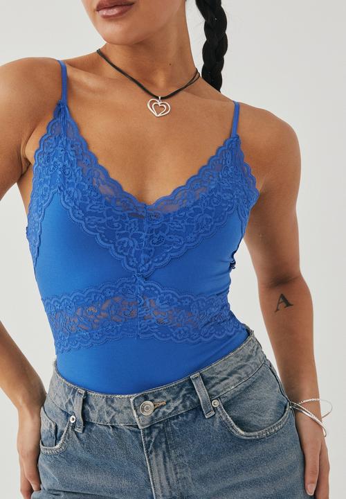 Supré  - Sylvie lace bodysuit - satin blue