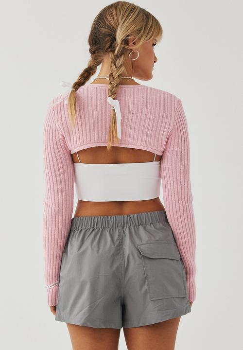 Supré  - Lucy parachute mini short - cement grey