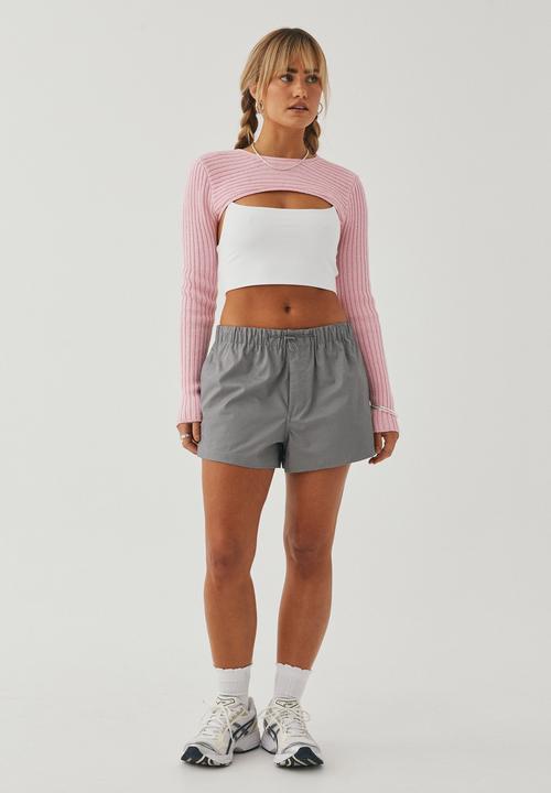 Supré  - Lucy parachute mini short - cement grey