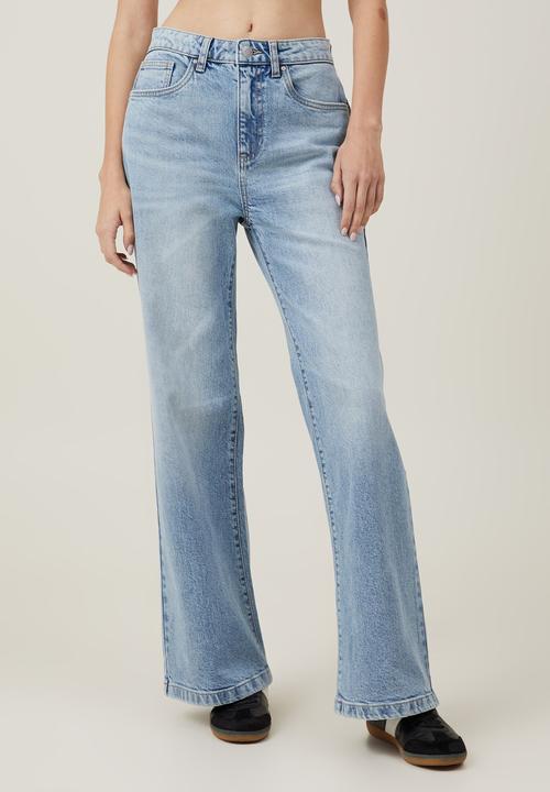 Cotton On - Stretch wide leg jean - bells blue