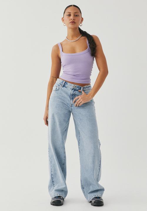 Supré  - Low rise wide jean - vintage blue