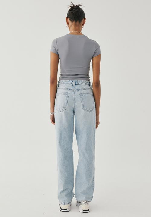 Supré  - Straight leg ripped jean - salt lake blue ripped