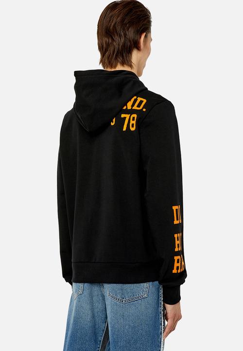 Diesel  - S-ginn-hood-K32 sweatshirt - 9xxdiesel - black