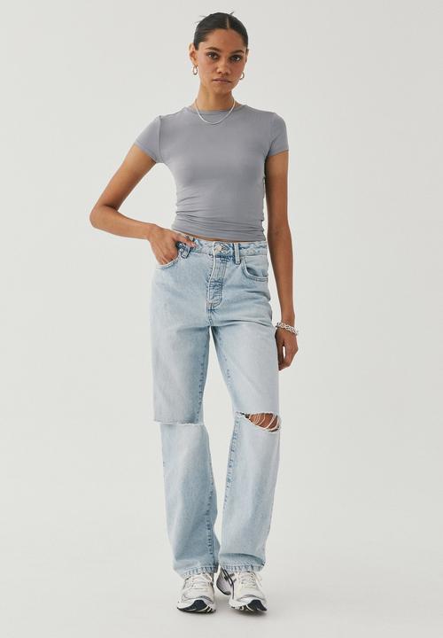 Supré  - Straight leg ripped jean - salt lake blue ripped