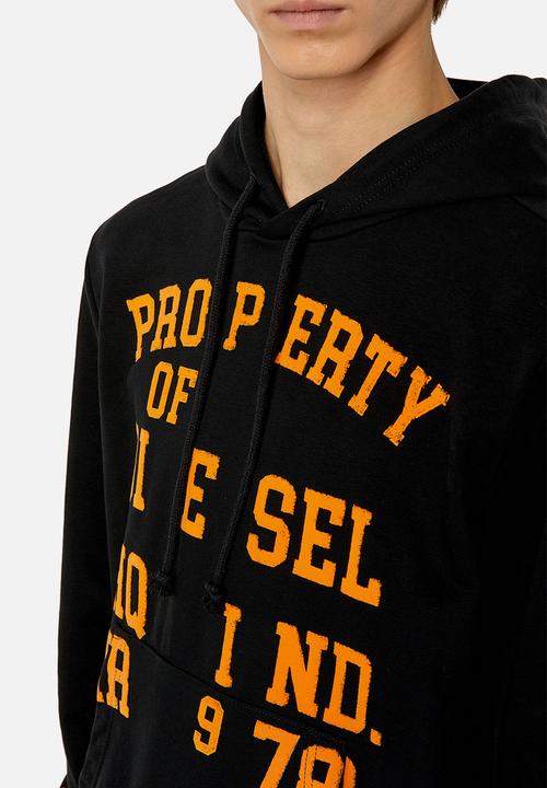 Diesel  - S-ginn-hood-K32 sweatshirt - 9xxdiesel - black