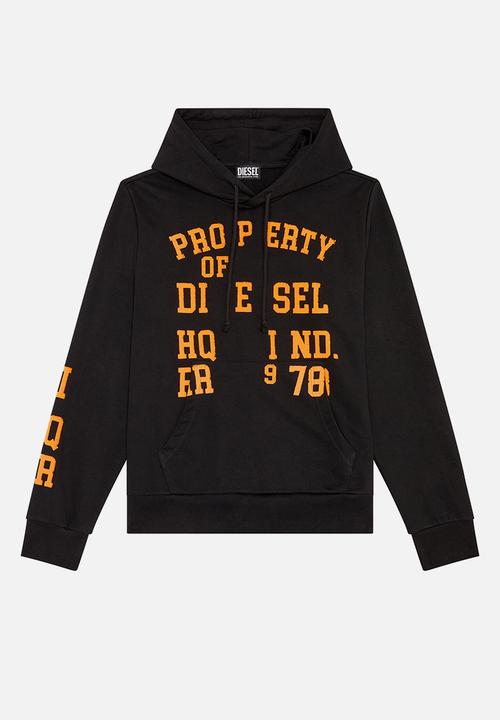 Diesel  - S-ginn-hood-K32 sweatshirt - 9xxdiesel - black