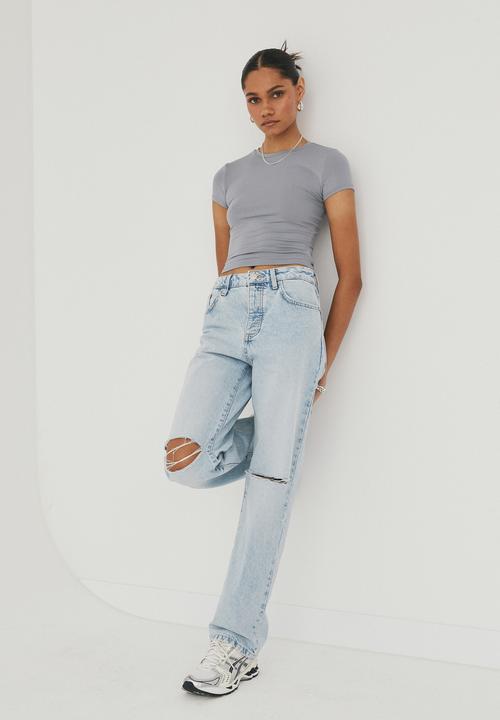 Supré  - Straight leg ripped jean - salt lake blue ripped