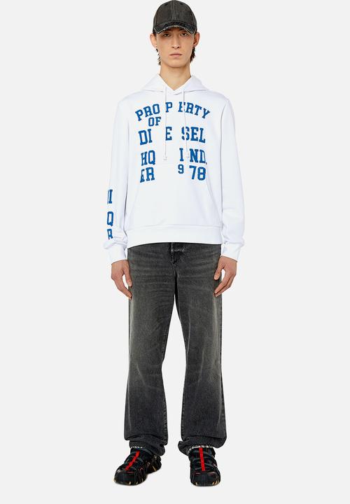 Diesel  - S-ginn-hood-k32 sweatshirt - 100diesel - white