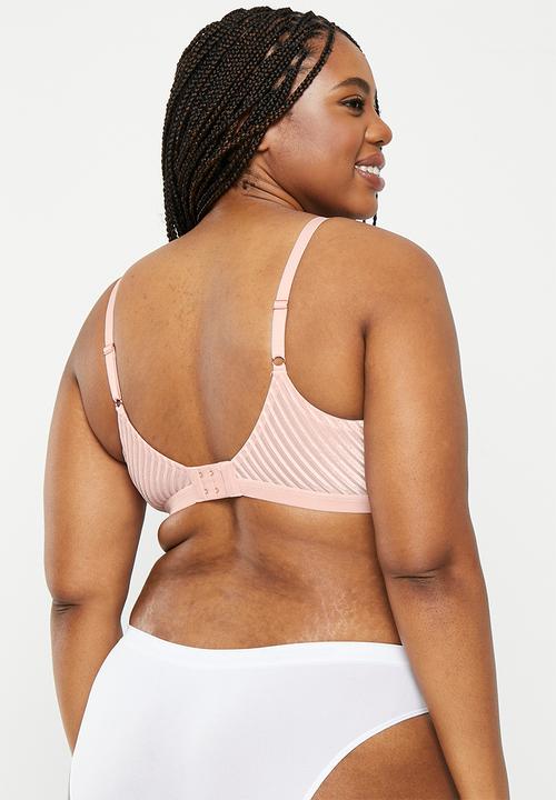 RAYE - Plus walk on by non padded bralette - pink