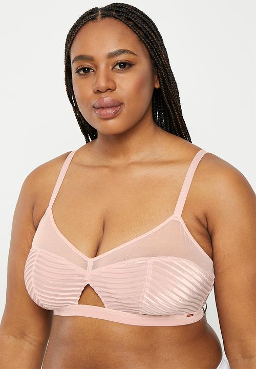 RAYE - Plus walk on by non padded bralette - pink