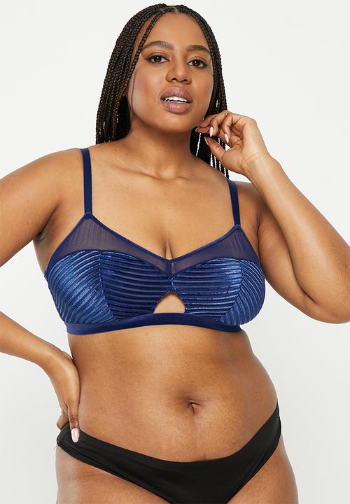 RAYE - Plus walk on by non padded bralette - ink