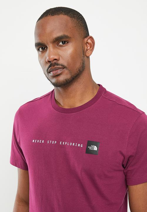 The North Face - M short sleeve never stop exploring tee - boysenberry 