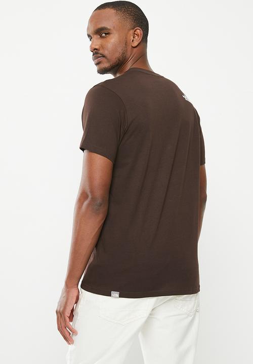 The North Face - M short sleeve east tee - eu - coal brown - almond butter 