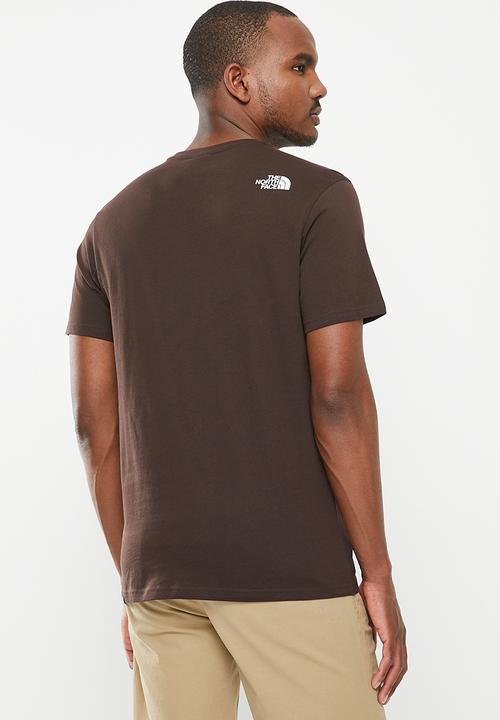 The North Face - M short sleeve tee - coal brown - coal brown water distortion print  