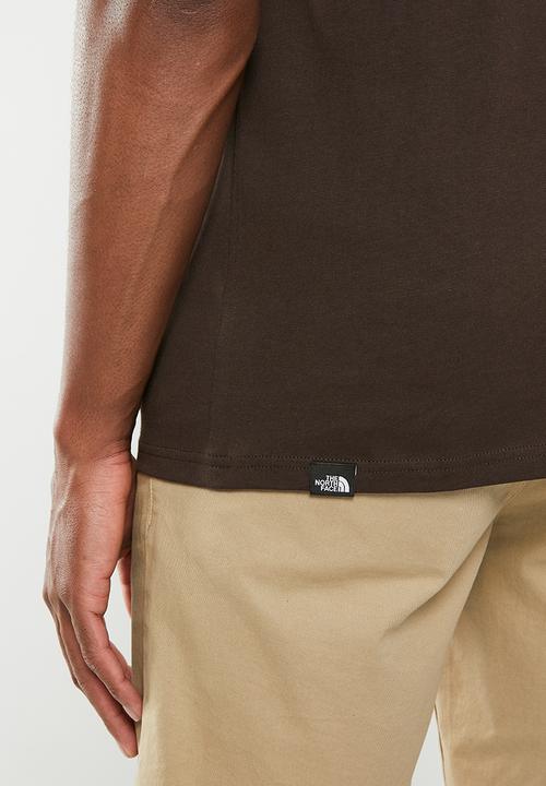 The North Face - M short sleeve tee - coal brown - coal brown water distortion print  