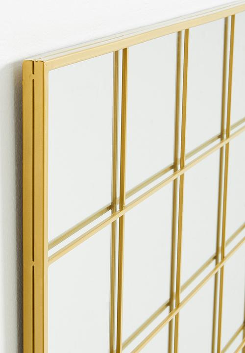 Sixth Floor - Mia checked mirror - gold