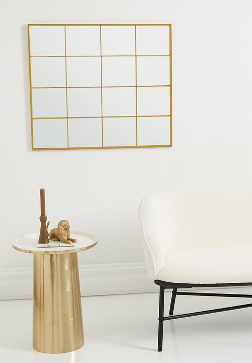 Sixth Floor - Mia checked mirror - gold