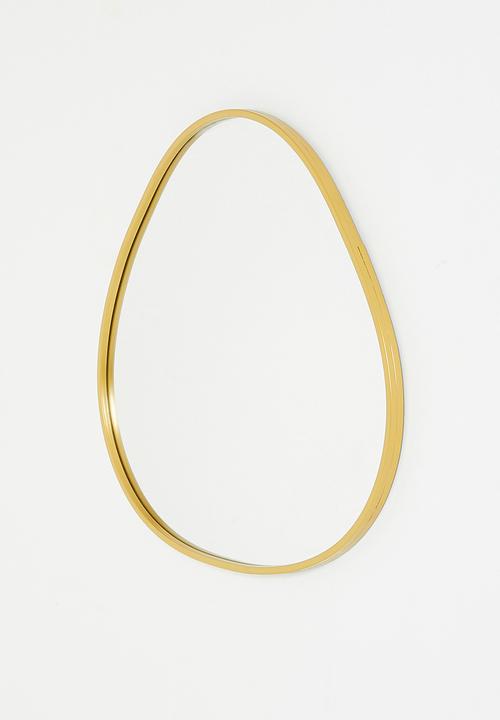 Sixth Floor - Rae organic shaped mirror - gold