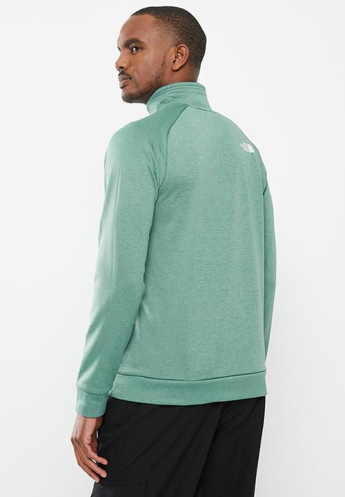 The North Face - M reaxion 1/4 zip fleece - e1 dark sage heather - asphalt grey 