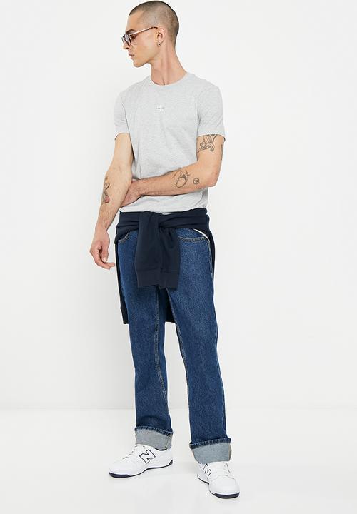 Calvin Klein - Micro monologo tee - light grey heather