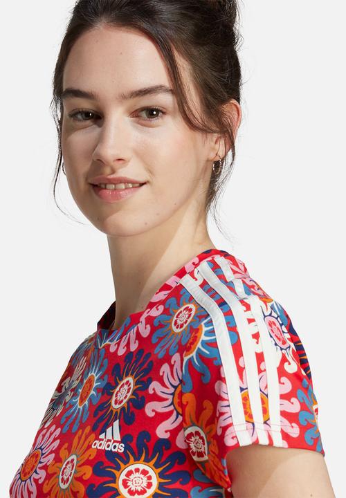 adidas Performance - Farm dress - vivid red & bliss pink