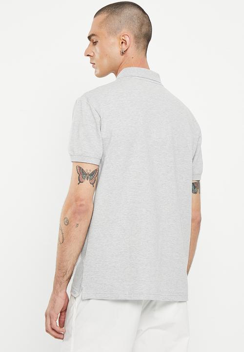 Calvin Klein - Seasonal mono logo polo - light grey heather
