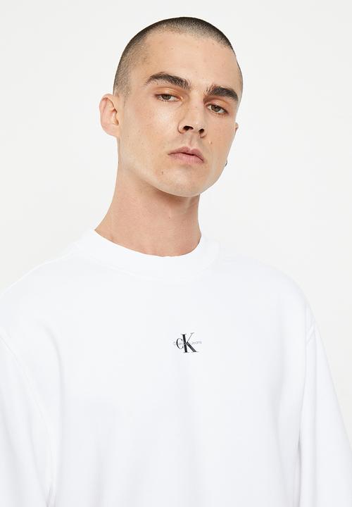 Calvin Klein - Micro mono logo crew neck - bright white