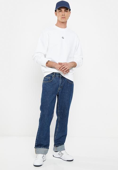 Calvin Klein - Micro mono logo crew neck - bright white