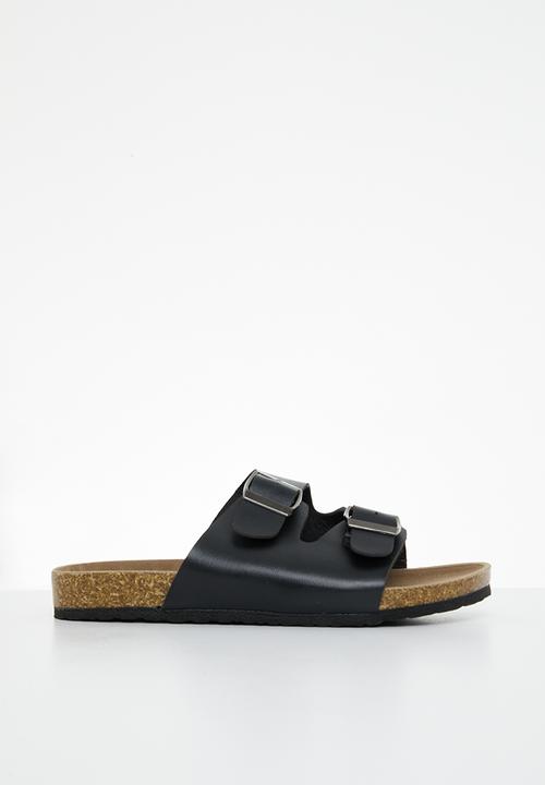 Pop Candy -  Twin strap sandals - black
