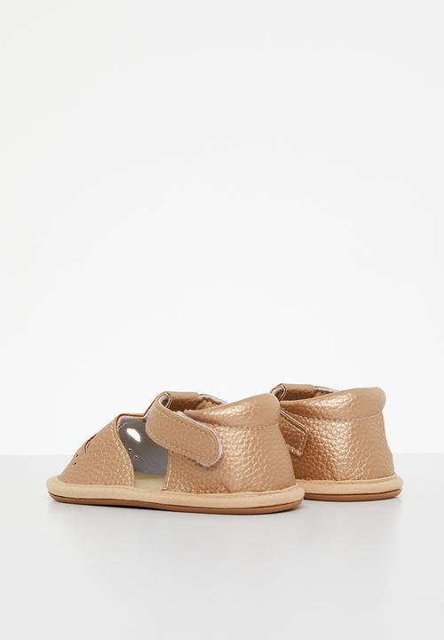 Pop Candy - T bar sandals - gold 1