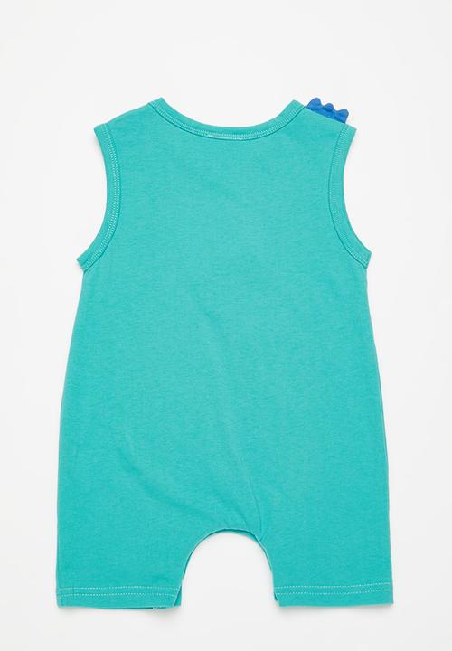 Pop Candy - Sleeveless romper - turquoise dino