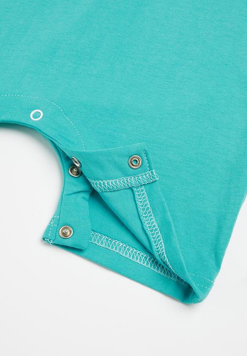 Pop Candy - Sleeveless romper - turquoise dino